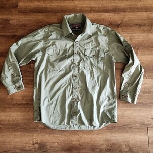 Duluth Trading Vented Fishing Shirt Roll Tab Long Sleeve